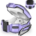 thumbnail image 1 of Dteck Anti-Drop Lock Case for Samsung Galaxy Buds FE 2023/Buds 2 Pro Case 2022/Buds Pro Case 2021 /Buds 2 Case (2021)/Buds Live Case(2020), Full Body Rugged Shell Earbuds Case with Keychain,Purple, 1 of 5