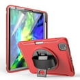 thumbnail image 1 of Dteck For Apple iPad Pro 11" 2018/Pro 11 2nd Generation (2020 Released),Shockproof Three-Layer Heavy Duty Protector Rubber Hybrid Hard Kickstand Case Built-in Screen Protector 11 inches,Red, 1 of 7