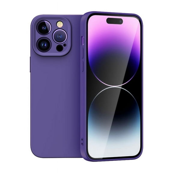 Dteck for Apple iPhone 11 Liquid Silicone Case, Shockproof Cute Thin Slim Soft Rubber TPU Plain Smooth Gel Anti-Scratch Cover for Women Girl Aesthetic, Matte Solid Protective Cover, darkpurple