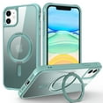 thumbnail image 1 of Dteck for Apple iPhone 11 with Magnetic Invisible Stand Military Drop Protection Case, Shockproof Compatible with MagSafe Slim Rugged Matte Ring Holder Holder Phone Case for Men Women, lake blue, 1 of 7