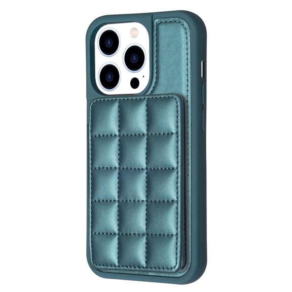 Dteck for Apple iPhone 12 Pro / 12 Card Holder Back Case with Pockets, Premium PU Leather ID Cash Credit Slots Magnetic Kickstand Flip Folio Slim Hard Protective Cover, green