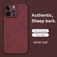 thumbnail image 1 of Dteck for Apple iPhone 12 Pro Max Anti-scratch Case, Luxury Premium Leather Stylish Soft Grip Shockproof Anti-Scratch Classic Business Protection Case Cover, winered, 1 of 6
