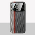 thumbnail image 1 of Dteck for Apple iPhone 14 Pro Anti-scratch Case, Dual Layer Carbon Fiber Texture Slim Hybrid Shockproof Hard PC Bumper Rugged Back Cover Full Body Protective Phone Case , Silver+Black, 1 of 6