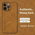 thumbnail image 1 of Dteck for Apple iPhone 14 Pro Anti-scratch Case, Luxury Premium Leather Stylish Soft Grip Shockproof Anti-Scratch Classic Business Protection Case Cover, brown, 1 of 6