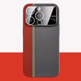thumbnail image 1 of Dteck for Apple iPhone 14 Pro Max Anti-scratch Case, Dual Layer Carbon Fiber Texture Slim Hybrid Shockproof Hard PC Bumper Rugged Back Cover Full Body Protective Phone Case , Red+Black, 1 of 6