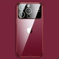 thumbnail image 1 of Dteck for Apple iPhone 14 Pro Max Clear Case, Shockproof Window Glass Lens Camera Protector Women Men Luxury Logo View Slim Fit Lightweight Wireless Charging Phone Case, red, 1 of 7