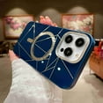 thumbnail image 1 of Dteck for Apple iPhone 14 Pro Max Compatible with MagSafe Cover, Magnetic Electroplating Plating Ultra-Thin Bumper Frameless Borderless Design with Full Camera Lens Protector Case for Women Men, blue, 1 of 1
