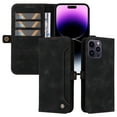 thumbnail image 1 of Dteck for Apple iPhone 14 Pro Max Wallet Case with RFID Blocking Credit Card Holder, Flip Folio Book PU Leather Phone Shockproof Cover Women Men, Black, 1 of 6