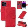 thumbnail image 1 of Dteck for Apple iPhone 14 Pro Wallet Case, Premium PU Leather Flip Folio Card Holders Kickstand Book Folding Case with Detachable Wrist Strap Shockproof Protective Cover, red, 1 of 8