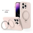 thumbnail image 1 of Dteck for Apple iPhone 14 Silicone Case, Magnetic Stand Compatible with Mag Safe Accessory Military Drop Protection Slim Shockproof Protective Phone Cover, pink, 1 of 7