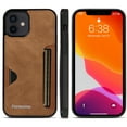 thumbnail image 1 of Dteck for Apple iPhone 15 Hard Shell, Luxury Premium PU Leather Wallet Case with Card Holder, Shockproof Back Flip Hard Slim Rugged Protective Cover, brown, 1 of 1