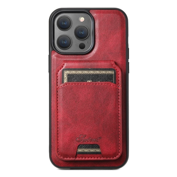Dteck for Apple iPhone 15 Plus Heavy Duty Case, Wallet Case Magsafe Compatible,RFID Blocking with Card Holder Detachable Magnetic 2 in 1 for Women Men Flip Stand PU Leather Magnetic Cover, red