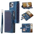thumbnail image 1 of Dteck for Apple iPhone 15 Pro Wallet for Women Men Case, Wallet with Card Holder Zipper Pocket PU Leather Kickstand Wrist Strap Magnetic Flip Leather Shockpoof Silicone Full Cover Case,Blue, 1 of 6