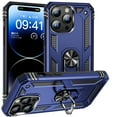 thumbnail image 1 of Dteck for Apple iPhone 16 Pro, Military Grade Armor Ring Holder Case Heavy Duty Magnetic for Car Mount Holder Shockproof TPU Bumper Hard PC Case Rotatable Ring Kickstand Cover,Blue, 1 of 7
