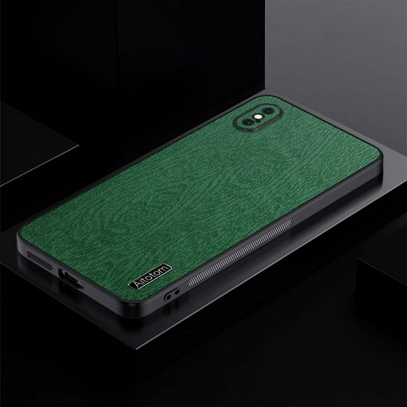 Dteck for Apple iPhone XS Max Slim Case, Shockproof Premium PU Leather Business Phone Case Anti-Slip Scratch Resistant Ultra Slim Hard PC Rugged Protective Flip Cover, green