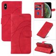 thumbnail image 1 of Dteck for Apple iPhone XS Max Wallet Case, Premium PU Leather Flip Folio Card Holders Kickstand Book Folding Case with Detachable Wrist Strap Shockproof Protective Cover, red, 1 of 1
