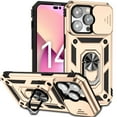 thumbnail image 1 of Dteck Armor Case for iPhone 14 Pro Max Stand Case with Slide Camera Cover Kickstand Military Grade Shockproof Heavy Duty Protective Magnetic Case for iPhone 14 Pro Max 6.7-inch,Gold, 1 of 8