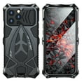 thumbnail image 1 of Dteck Armor Phone Case for iPhone 14 Pro Max Military Grade Protective Heavy Duty Full Body Cover Metal Bumper Built-in Silicone Shockproof Dustproof with Lanyard & Screen Protector, Black, 1 of 10