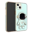 thumbnail image 1 of Dteck Astronaut Hidden Stand Case for Apple iPhone 13 Pro Max 6.7" (2021) with Folding Bracket Kickstand 6D Plating Electroplated Cute Cartoon Soft TPU and Hard Back Shockproof Bumper Cover, Blue, 1 of 10