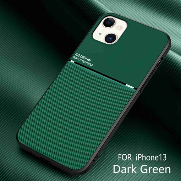 Dteck Back Case For Apple iPhone 13,Luxury Slim Hybrid Shockproof Rubber Silicone TPU Protective Classical Phone Cover(Green)