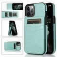 thumbnail image 1 of Dteck Back Wallet Phone Case for Apple iPhone 12 Pro Max with ID & Credit Card Holder Slots Pockets Wallet Back Cover Stand Flip Folio Leather Cell Cases Women Men, Mint, 1 of 6