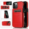 thumbnail image 1 of Dteck Back Wallet Phone Case for Apple iPhone 12 Pro Max with ID & Credit Card Holder Slots Pockets Wallet Back Cover Stand Flip Folio Leather Cell Cases Women Men, Red, 1 of 6