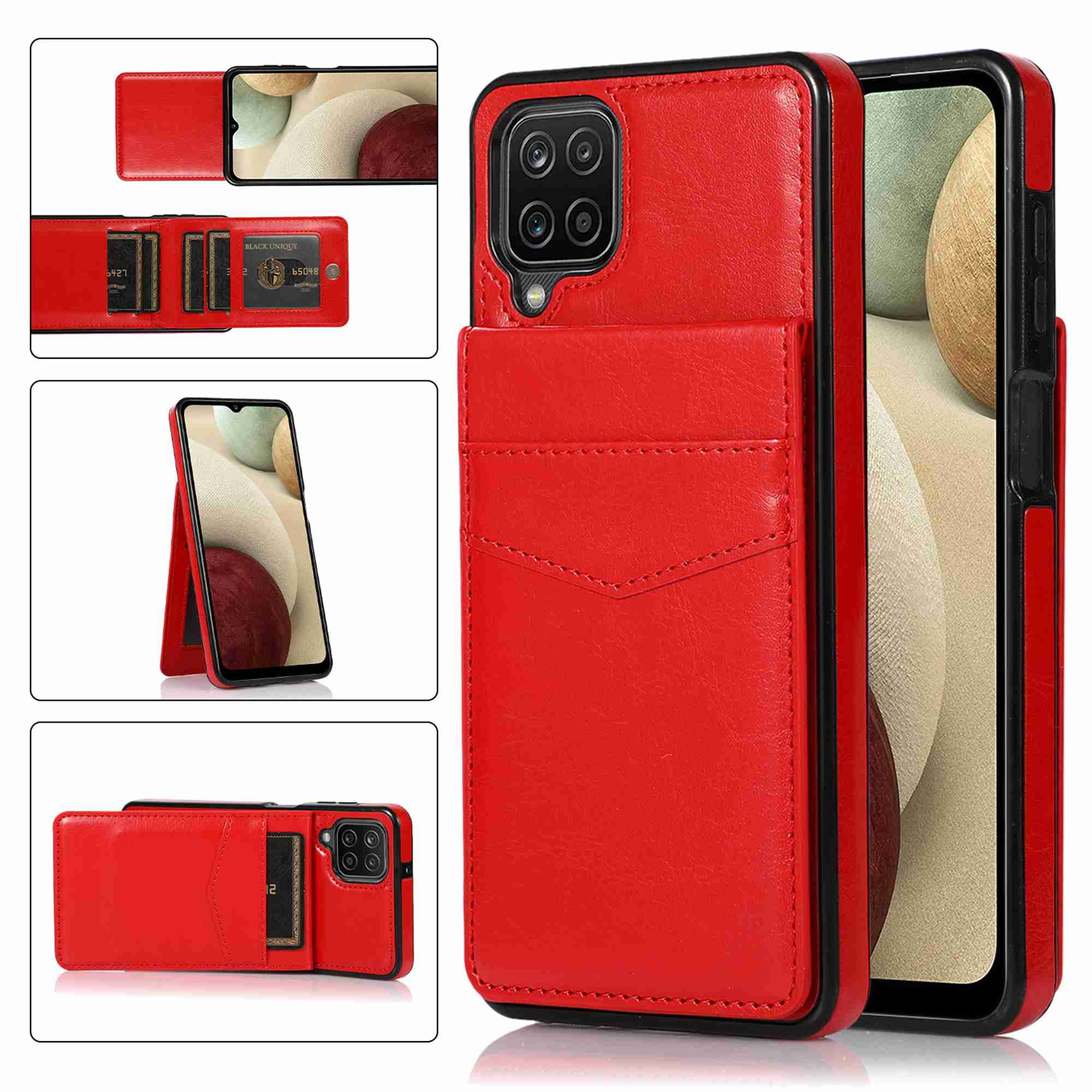 Dteck Red Wallet Phone Case for Samsung Galaxy A12 Philippines Ubuy