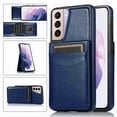 thumbnail image 1 of Dteck Back Wallet Phone Case for Samsung Galaxy S21 Plus 4G 5G with ID & Credit Card Holder Slots Pockets Wallet Back Cover Stand Flip Folio Leather Cell Cases Women Men, Darkblue, 1 of 8