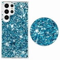 thumbnail image 1 of Dteck Bling Case for Samsung Galaxy S24 Ultra, Women Girls Sparkly Glitter Shiny Soft TPU Rubber Ultra Slim Shockproof Hard Protective Cover, Blue, 1 of 6