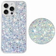 thumbnail image 1 of Dteck Bling Case for iPhone 12 Pro / 12 6.1", Women Girls Sparkly Glitter Shiny Soft TPU Rubber Ultra Slim Shockproof Hard Protective Cover, White, 1 of 7