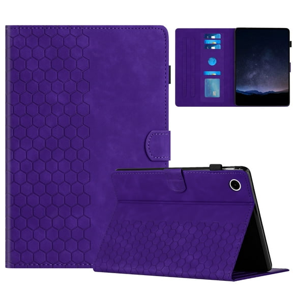 Dteck Built-in Card Slots Wallet Case for Samsung Galaxy Tab A9 Plus 11 Inch (SM-X210/X215/X216/X218),Magnetic Leather Auto Sleep/Wake Case Kickstand Cover for Samsung Galaxy Tab A9+ 2024,Purple