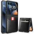 thumbnail image 1 of Dteck Built-in Front Screen Protector Case for Motorola Razr 2025/2024,Slim Leather Case Card Slots Wallet Shockproof Back Cover for Motorola Razr 2025/Motorola Razr 2024,Black, 1 of 8