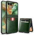 thumbnail image 1 of Dteck Built-in Front Screen Protector Case for Motorola Razr 2025/2024,Slim Leather Case Card Slots Wallet Shockproof Back Cover for Motorola Razr 2025/Motorola Razr 2024,Green, 1 of 8
