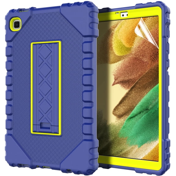 Dteck Built-in Screen Protector Case for Samsung Galaxy A7 Lite 8.7-inch T220 T225,Shockproof Rubber Armor Kickstand Case 3-Layer Protection Cover for Galaxy A7 Lite 8.7-inch 2021,Blue