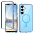 thumbnail image 1 of Dteck Built-in Screen Protector Case for Samsung Galaxy S24,Compatible with Mag-Safe Slim TPU+PC Full-Body Stylish Shockproof Protective Transparent Cover,Blue, 1 of 7