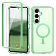 thumbnail image 1 of Dteck Built-in Screen Protector Case for Samsung Galaxy S24 Plus,Compatible with Mag-Safe Slim TPU+PC Full-Body Stylish Shockproof Protective Transparent Cover,Green, 1 of 7