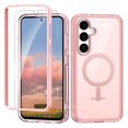 thumbnail image 1 of Dteck Built-in Screen Protector Case for Samsung Galaxy S24 Plus,Compatible with Mag-Safe Slim TPU+PC Full-Body Stylish Shockproof Protective Transparent Cover,Pink, 1 of 7