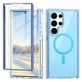thumbnail image 1 of Dteck Built-in Screen Protector Case for Samsung Galaxy S24 Ultra,Compatible with Mag-Safe Slim TPU+PC Full-Body Stylish Shockproof Protective Transparent Cover,Blue, 1 of 7