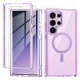 thumbnail image 1 of Dteck Built-in Screen Protector Case for Samsung Galaxy S24 Ultra,Compatible with Mag-Safe Slim TPU+PC Full-Body Stylish Shockproof Protective Transparent Cover,Lightpurple, 1 of 7