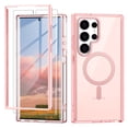 thumbnail image 1 of Dteck Built-in Screen Protector Case for Samsung Galaxy S25 Ultra,Compatible with Mag-Safe Slim TPU+PC Full-Body Stylish Shockproof Protective Transparent Cover,Pink, 1 of 6