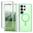 thumbnail image 1 of Dteck Built-in Screen Protector Case for Samsung Galaxy S25 Ultra,Compatible with Mag-Safe Slim TPU+PC Full-Body Stylish Shockproof Protective Transparent Cover,Green, 1 of 6