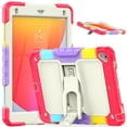 thumbnail image 1 of Dteck Built-in Screen Protector Case for iPad 5th/6th Generation 9.7inch,iPad Air 2/iPad Pro 9.7 inch 2016 Shockproof Silicone+PC Case Kickstand Cover with Shoulder Strap,Colorful/Red, 1 of 8