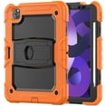 thumbnail image 1 of Dteck Built-in Screen Protector Case for iPad Pro 11 inch 1st/2nd/3rd/4th Generation (2018/2020/2021/2022),iPad Air 5th/4th Gen Shockproof Silicone Case Stand Cover with Shoulder Strap,Orange, 1 of 7