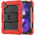 thumbnail image 1 of Dteck Built-in Screen Protector Case for iPad Pro 11 inch 1st/2nd/3rd/4th Generation (2018/2020/2021/2022),iPad Air 5th/4th Gen Shockproof Silicone Case Stand Cover with Shoulder Strap,Red, 1 of 7