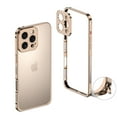 thumbnail image 1 of Dteck Bumper Case for iPhone 16 Pro, Ultra-Thin Metal Frame + Camera Lens Protector Case Shockproof Heat Dissipation Bumper for iPhone 16 Pro,Gold, 1 of 8