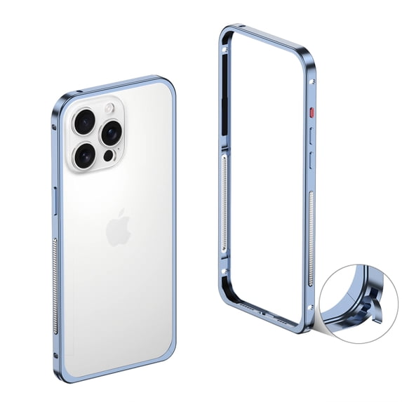 Dteck Bumper Case for iPhone 16e, Ultra-Thin Metal Frame Case Shockproof Heat Dissipation Bumper for iPhone 16e,Blue