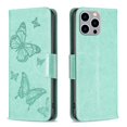 thumbnail image 1 of Dteck Butterfly Pattern Case For iPhone 14 Pro Max,Magnetic Leather Card Wallet Case Kickstand Cover with Wrist Strap for iPhone 14 Pro Max 6.7-inch,Green, 1 of 6