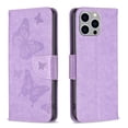 thumbnail image 1 of Dteck Butterfly Pattern Case For iPhone 14 Pro Max,Magnetic Leather Card Wallet Case Kickstand Cover with Wrist Strap for iPhone 14 Pro Max 6.7-inch,Violet, 1 of 6
