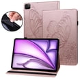 thumbnail image 1 of Dteck Butterfly Pattern Case for iPad Air 13 inch 2025/2024,Magnetic PU Leather Smart Auto Wake/Sleep Folio Stand Case Card Slot Pencil Holder Cover for iPad Air 13-in. M3/M2,Rosegold, 1 of 8