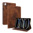 thumbnail image 1 of Dteck Butterfly Pattern Case for iPad Pro 11 inch 2024,Magnetic Leather Card Slots Wallet Case Shockproof Kickstand Cover for iPad Pro 11-in. (M4) ,Brown, 1 of 5